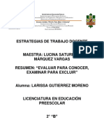 Resumen Evaluar para Conocer Examinar para Excluir PDF