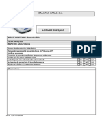 Balanza analítica inspección checklist