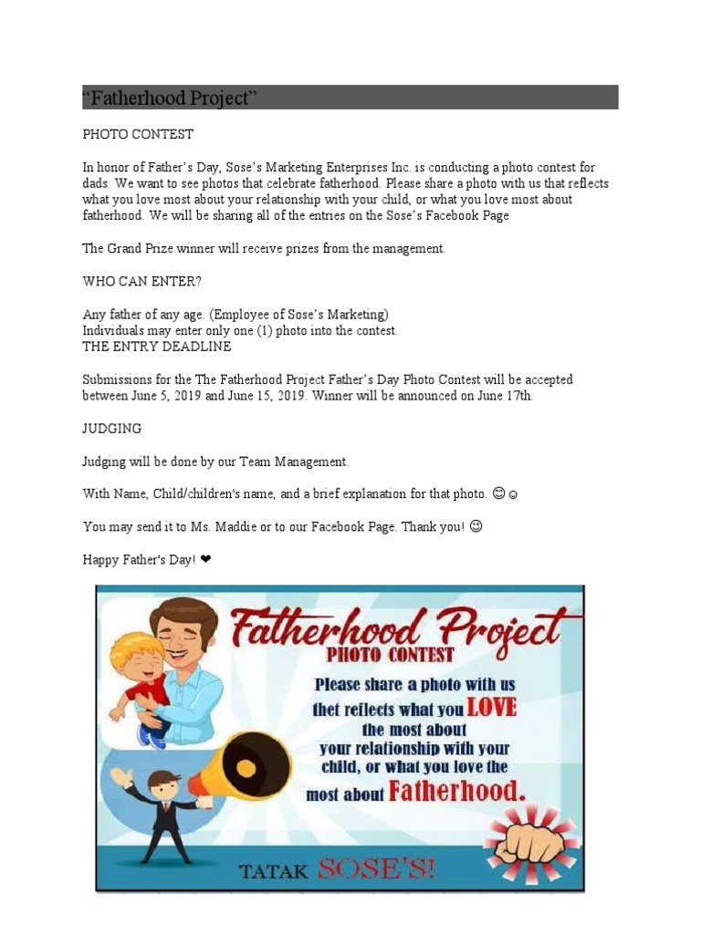 Fatherhood Project | PDF | Social Science