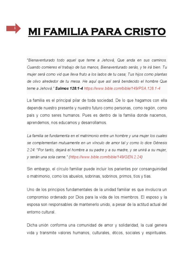 La Familia Centrada en Cristo | PDF | Cristo (título) | Familia