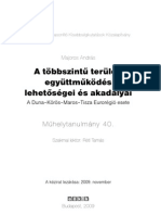 A Többszintű Területi Együttműködés Lehetőségei És Akadályai