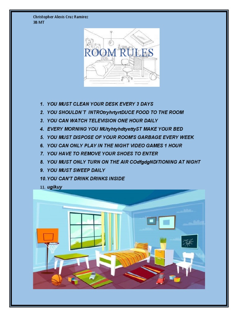 Room Rules: Christopher Alexis Cruz Ramirez 3B MT | PDF