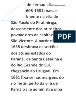 Historia de Fernau Diasfernão Dias Paes Leme