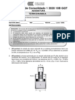 Eval Cons1 Termodinámica Práctica 2020 - 10B WMorales C - Soluc