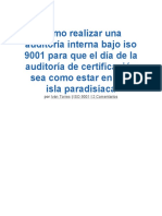 Cómo Realizar Una Auditoría Interna Bajo Iso 9001 para Que El Día de La Auditoría de Certificación Sea Como Estar en Una Isla Paradisíaca