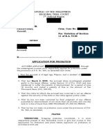 Application For Probation Sample