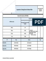 Inspection & Testing Plan For Mineral Filler