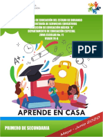 CUADERNILLO ACTIVIDADES APRENDE EN CASA 1 Secundaria