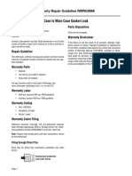 RWRG0060 - Auxiliary Case To Main Case Gasket Leak: Pre-Authorized Warranty Repair Guideline RWRG0060