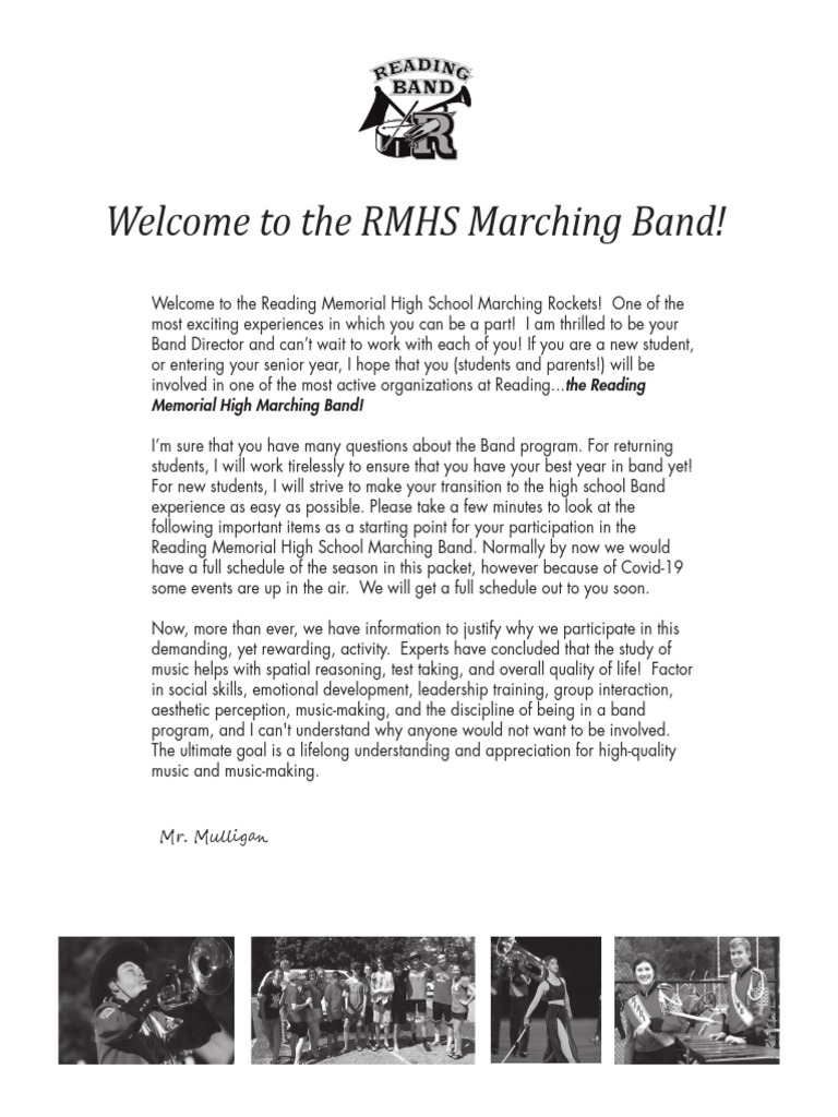 Marching Band Guide Withletter PDF Fee Fundraising