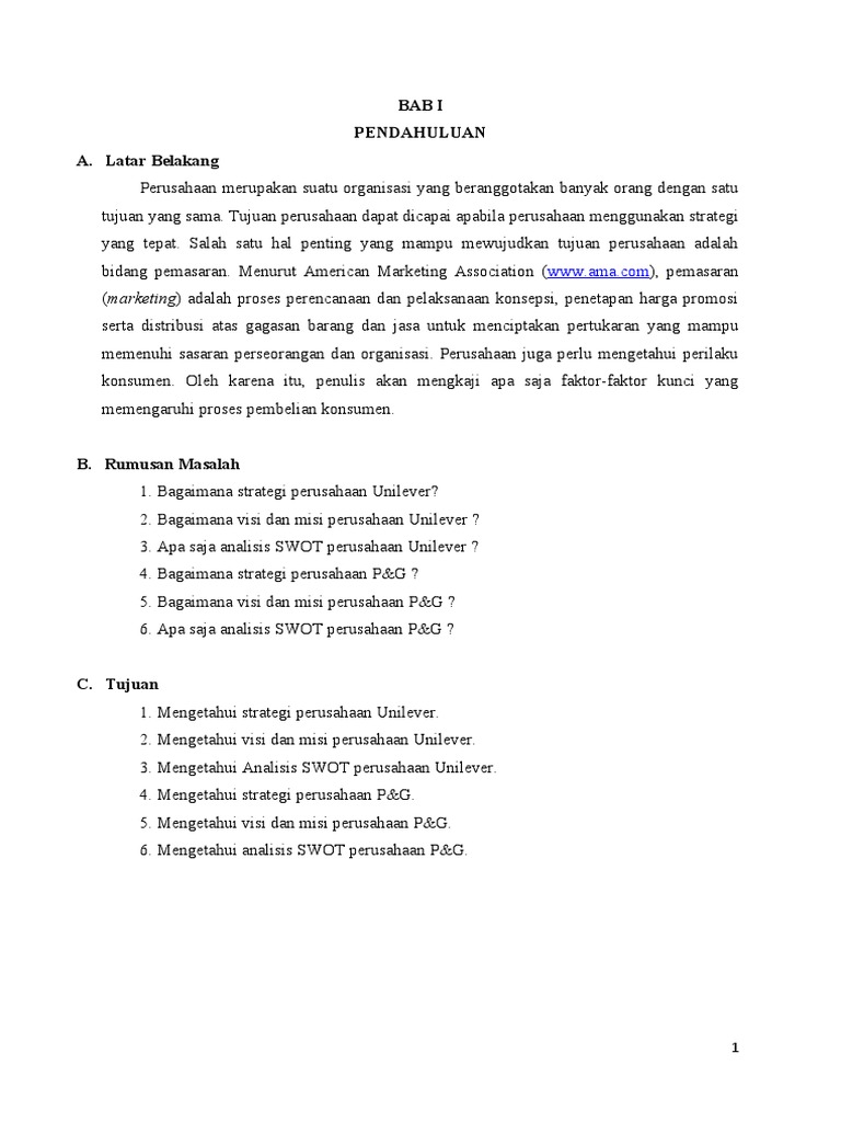 Bab I Pendahuluan A Latar Belakang