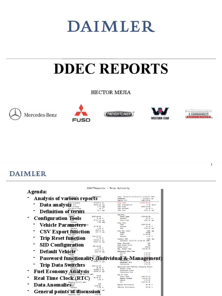 DDEC Reports Overview and Analysis | PDF | Fuel Economy In Automobiles ...