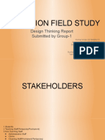Education Field Study: Design Thinking Report Submitted by Group-1