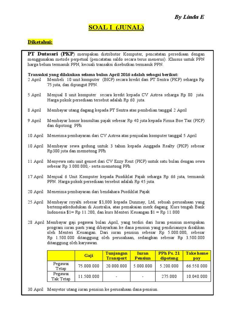 Contoh Kasus Perhitungan Akuntansi Perpajakan Pdf