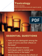 Forensic Toxicology: A. Classify Toxins and Their Effects On The Body