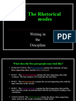 The Rhetorical Modes: Writing in The Discipline