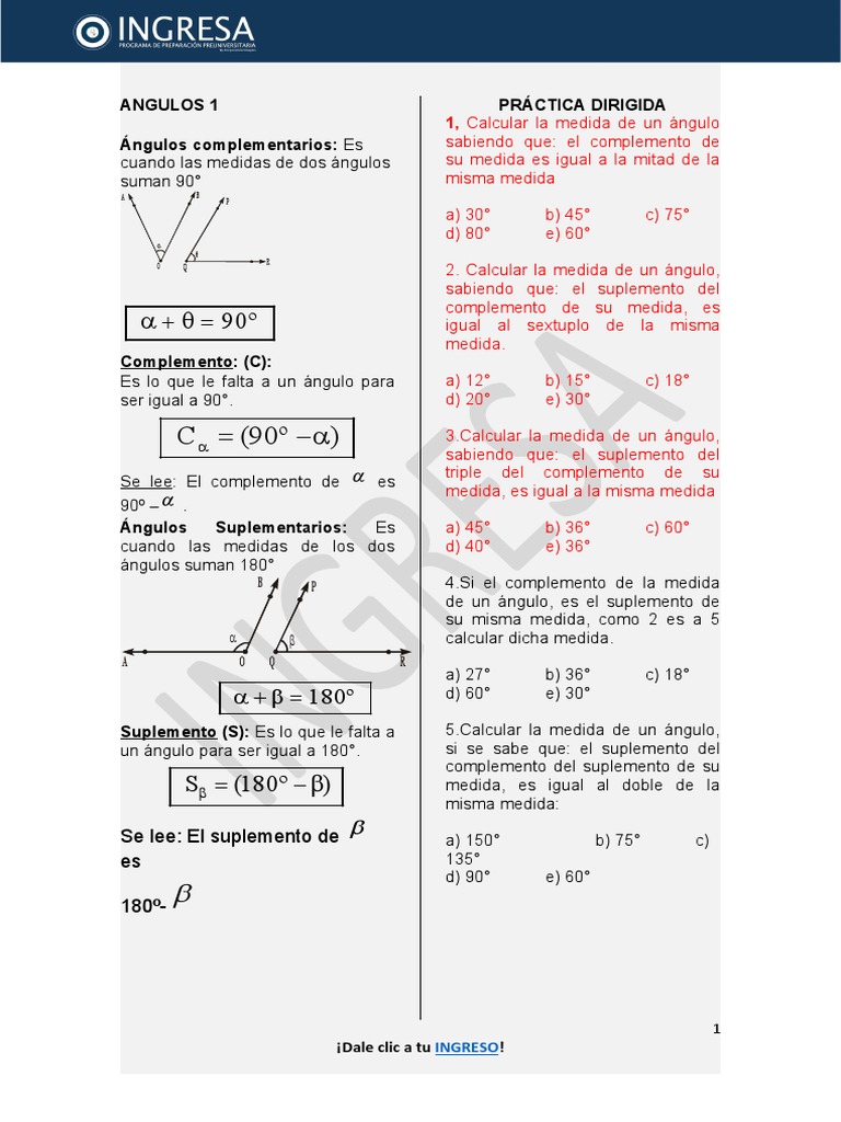 Angulos 1 Pdf Enseñanza De Matemática Deportes