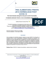 La Industria Alimentaria Frente A La Nueva Normalidad Post COVID-19