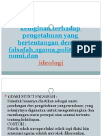 Keinginan Terhadap Pengetahuan Yang Bertentangan Dengan Falsafah, Agama, Politik, Ekonomi, Dan Ideologi