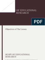 Scope of Educational Research: by Masood Ur Rehman