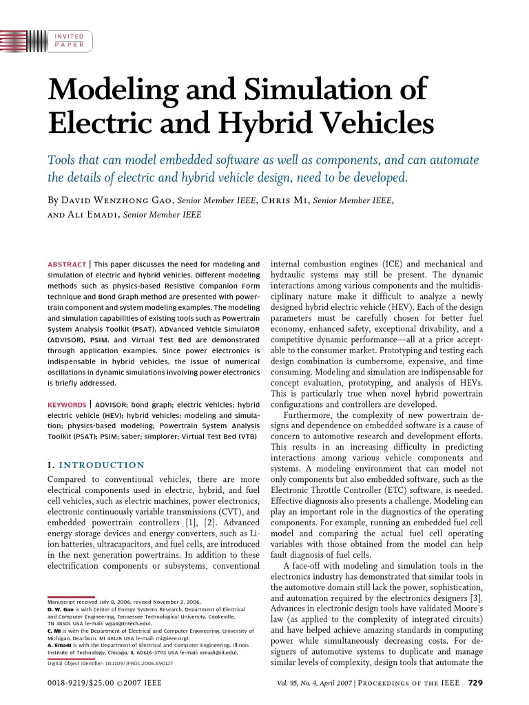 Modeling Hybrid Vehicle Components | PDF | Hybrid Vehicle | Simulation