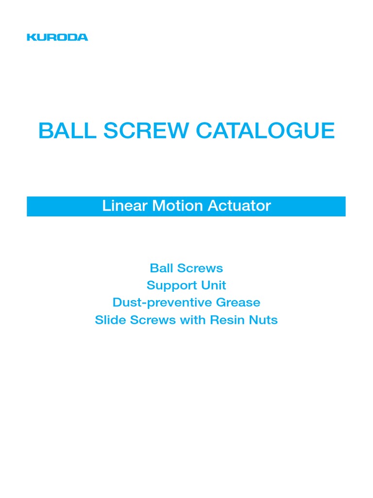 Ball Screw Catalog PDF PDF Stainless Steel Screw