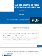 Desarrollo del diseño de tesis de la Escuela Profesional de Derecho UPAO