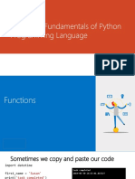 Module 3: Fundamentals of Python Programming Language
