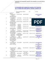 Cnred - Persoanele Delegate de Institutiile de Invatamant Superior Din Romania Care Pot Prelua Dosarele Cu Actele de Studii Pentru Vizarea Acestora de Catre Cnred