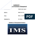 Assignment Inventory & Warehouse Management: Institute of Management Sciences