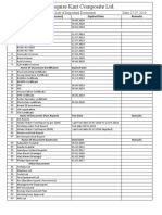 List of Documents EKCL