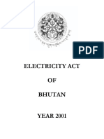 Electricity Act of Bhutan Year 2001 PDF
