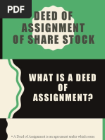 Deed of Assignment Explanation