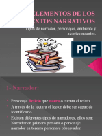 Lenguaje PPT Elementos de Los Textos Narrativos