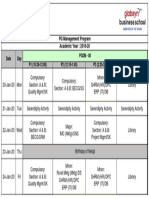 PG Management Program Academic Year: 2018-20: Date Day PGDM - 08