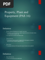 Property, Plant and Equipment (PAS 16)