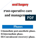 General Surgery: Post-Operative Care and Management