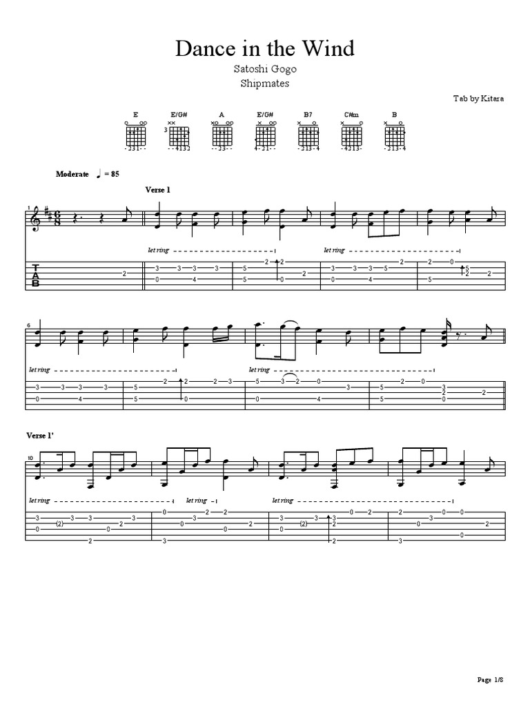 Dance in The Wind (Satoshi Gogo) | PDF