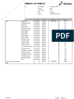 Summary of Sample: Printed By: User