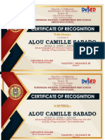 Certificate of Recognition SHS 2019