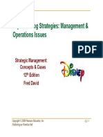 Implementing Strategies: Management & Operations Issues