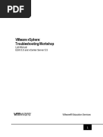 Vmware Vsphere: Troubleshooting Workshop: Lab Manual Esxi 5.5 and Vcenter Server 5.5