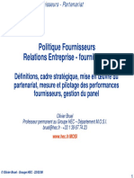 Sourcing and Management Des Achats Cours 04 Politique Fournisseurs Relations Entreprise-Fournisse