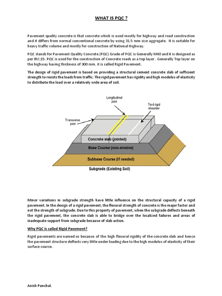 What Is PQC PDF | Download Free PDF | Concrete | Road Surface