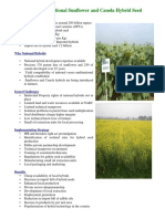 Promotion of National Sunflower and Canola Hybrid Seed: Background