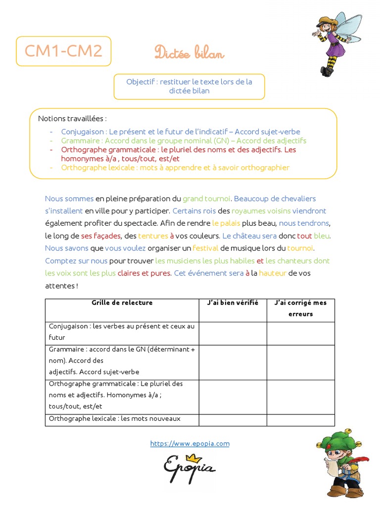 dictee-bilan-cm1-cm2-pdf