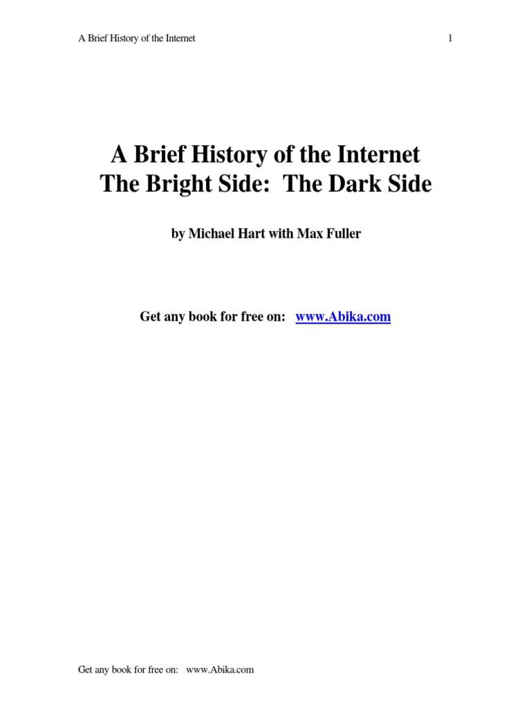 Internet's Bright and Dark Sides | PDF | Project Gutenberg | Seven ...