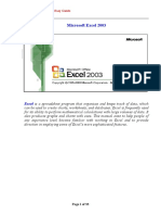 Microsoft Excel 2003 Easy Guide