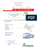 Medios de Transporte para Segundo Grado de Primaria