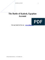 The Battle of Kadesh, Egyptian Account: Get Any Book For Free On